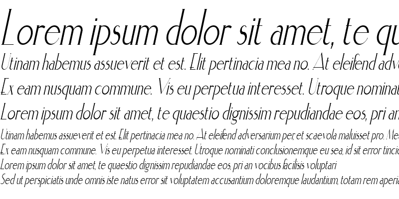 Sample of ElisiaCondensed Italic