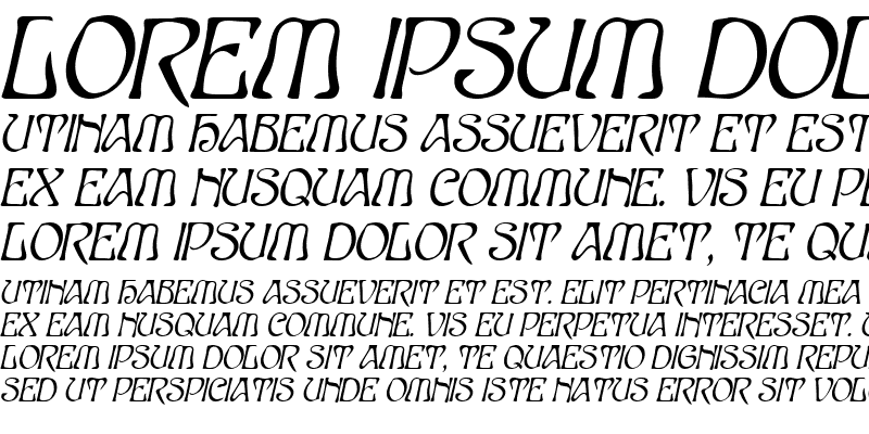 Sample of Elves-Condensed Bold Italic