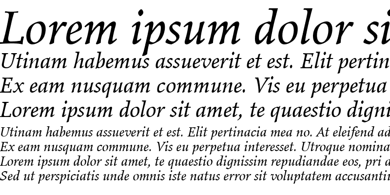 Sample of Elysium Book Italic