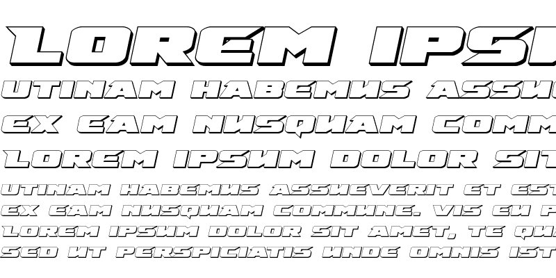 Sample of Emissary 3D Italic
