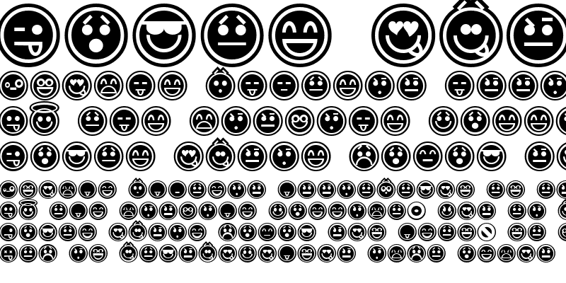 Sample of Emoticons Outline Regular