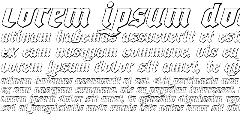 Sample of Empire Crown 3D Italic Italic