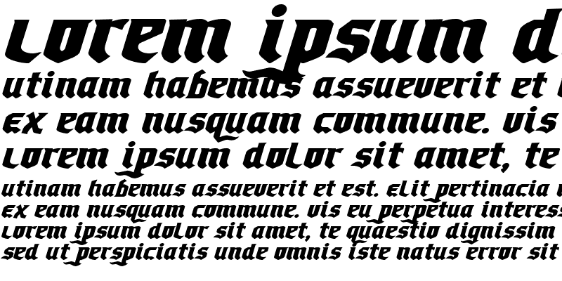 Sample of Empire Crown Expanded Italic