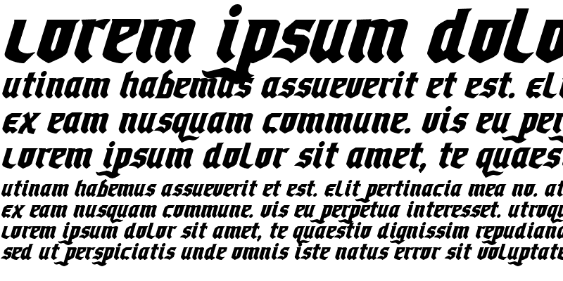 Sample of Empire Crown Italic