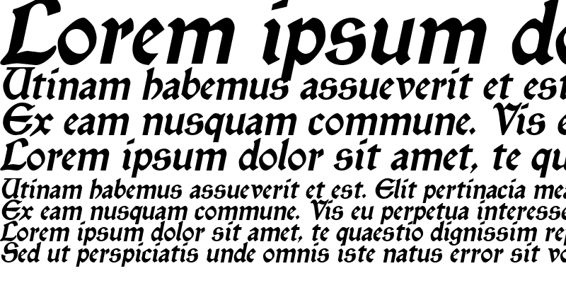 Sample of Enchantment Italic
