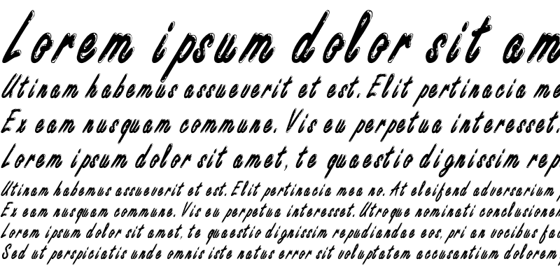 Sample of Encino Condensed Italic