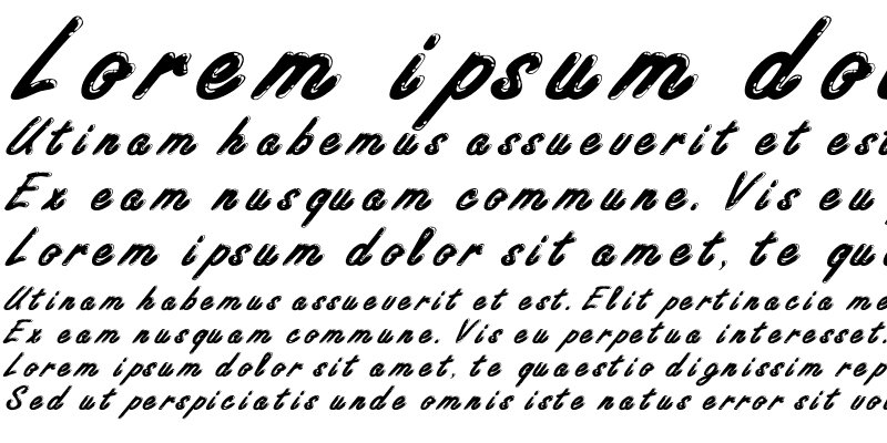 Sample of Encino Extended Italic