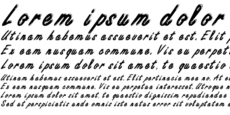 Sample of Encino Italic