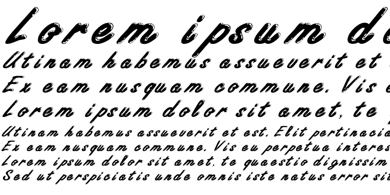 Sample of Encino Wide Italic