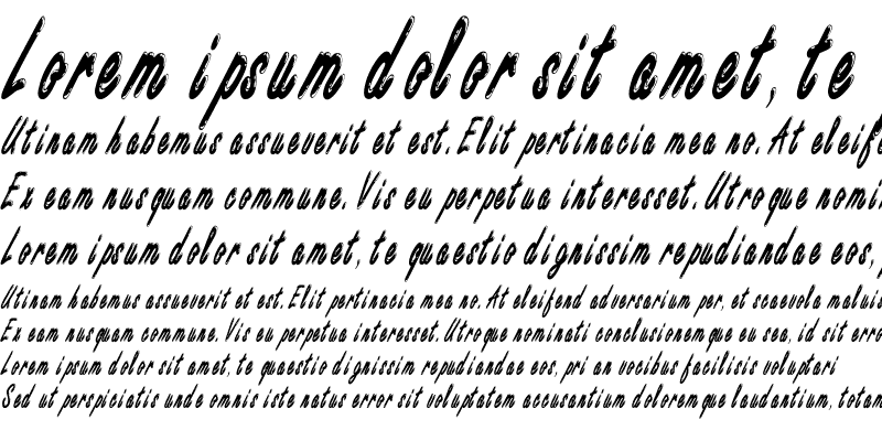 Sample of Encino Xtra Condensed Italic