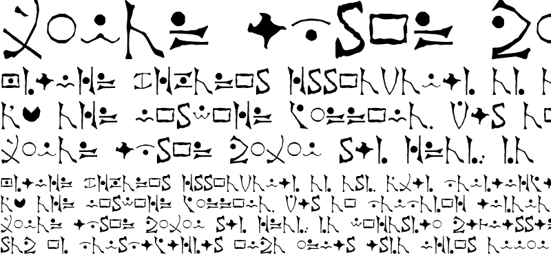 Sample of En'Dankai Italic