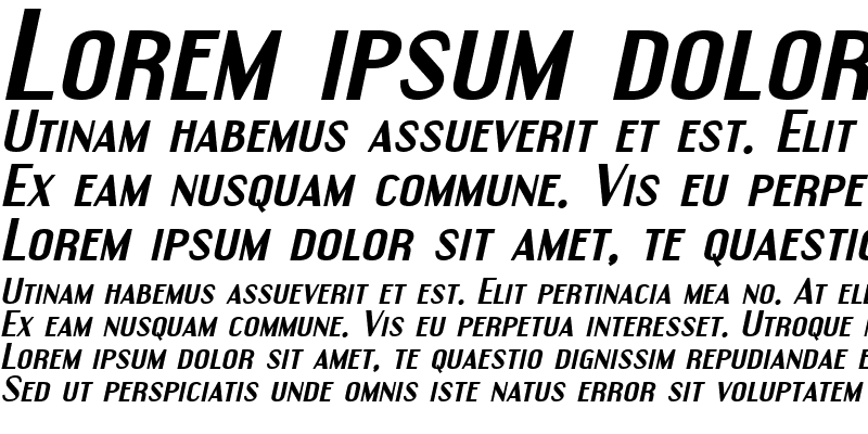 Sample of Engebrechtre Expanded Bold Italic