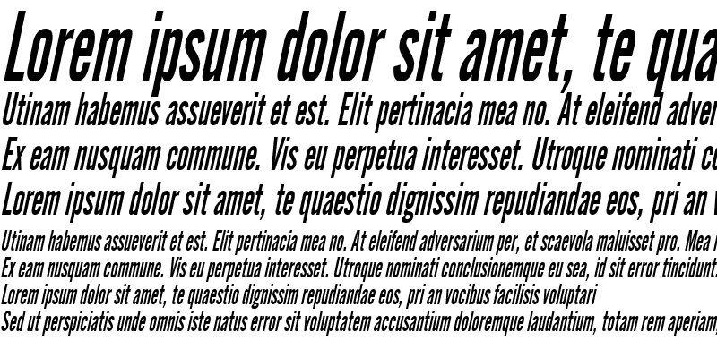 Sample of EngGothicThin Italic