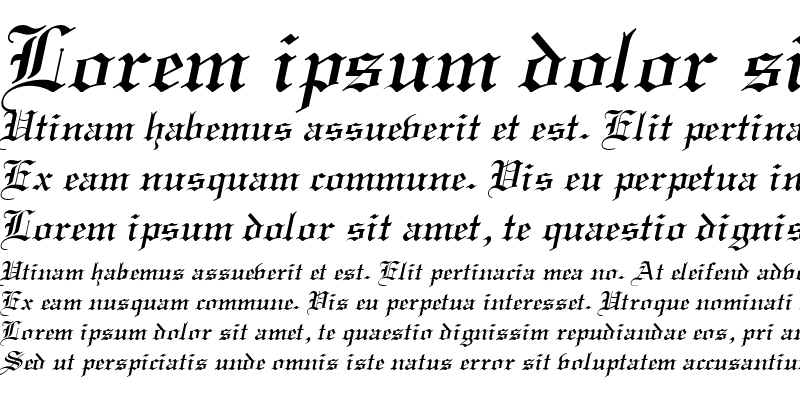 Sample of England Italic