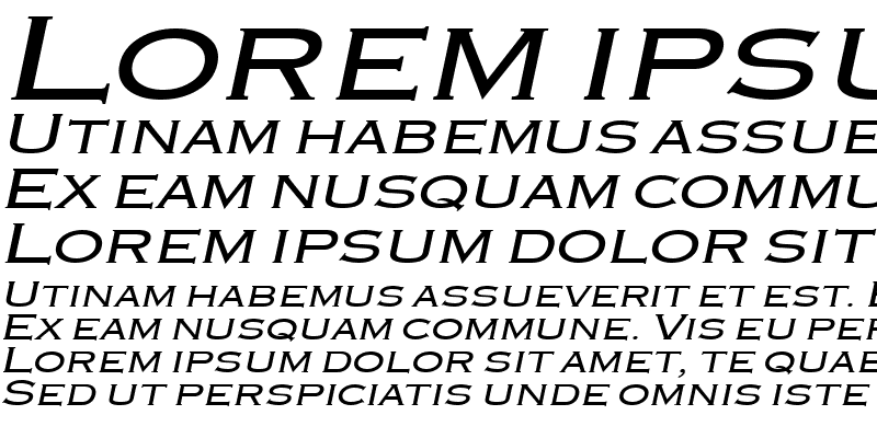 Sample of Engraver-Extended Italic