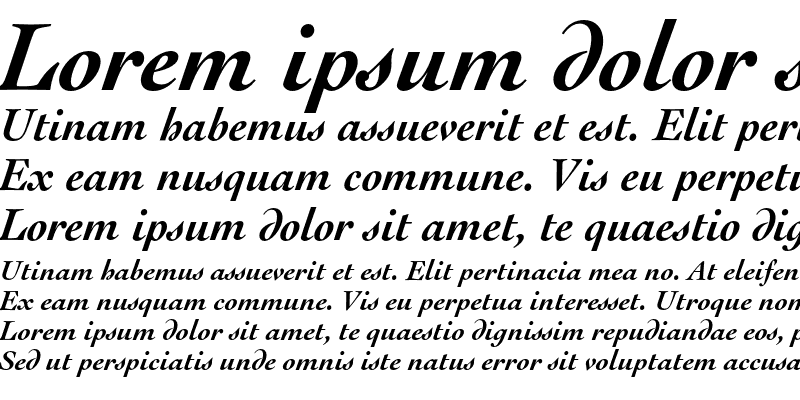 Sample of Engravers' Oldstyle 205 Bold Italic