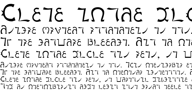 Sample of EnochianWriting Regular