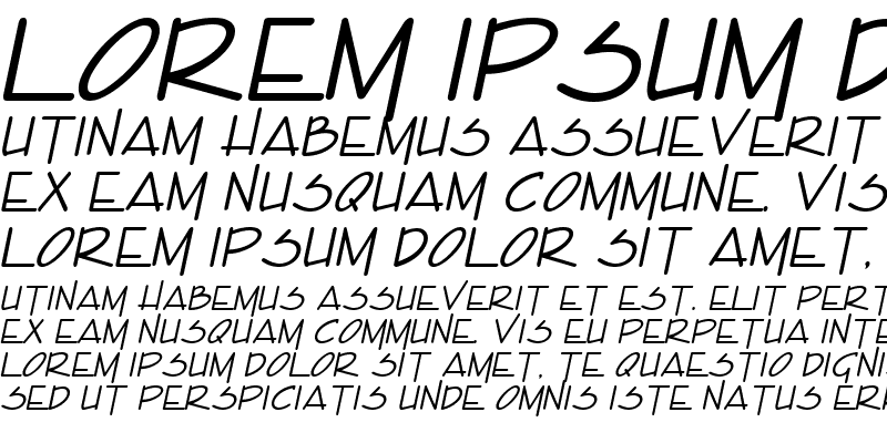 Sample of Enview Italic
