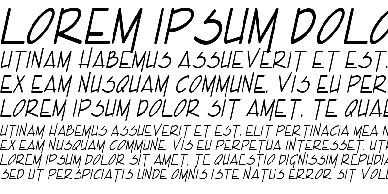 Sample of Enview Thin Italic