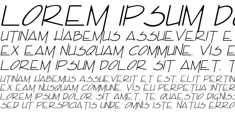 Sample of EnviewLight Italic