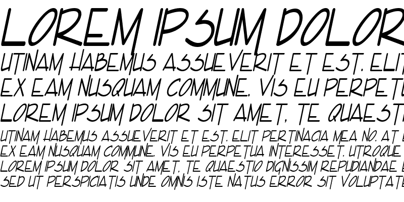 Sample of EnviewThin Italic