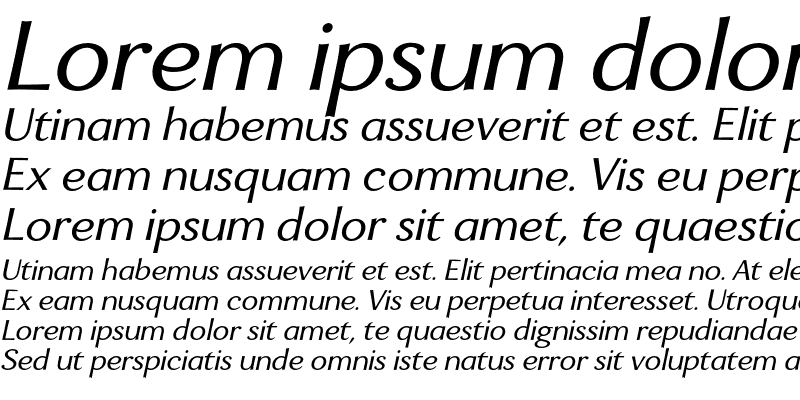 Sample of Enzia Italic