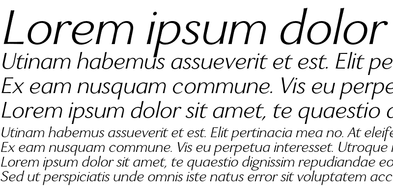 Sample of Enzia Light Italic