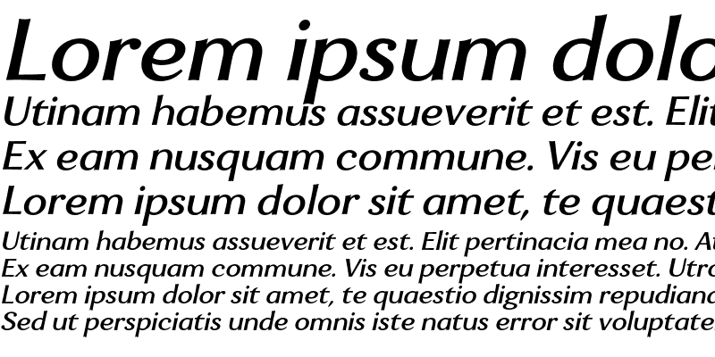 Sample of Enzia Medium Italic