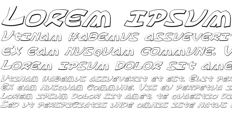 Sample of Ephesian 3D Italic 3D Italic