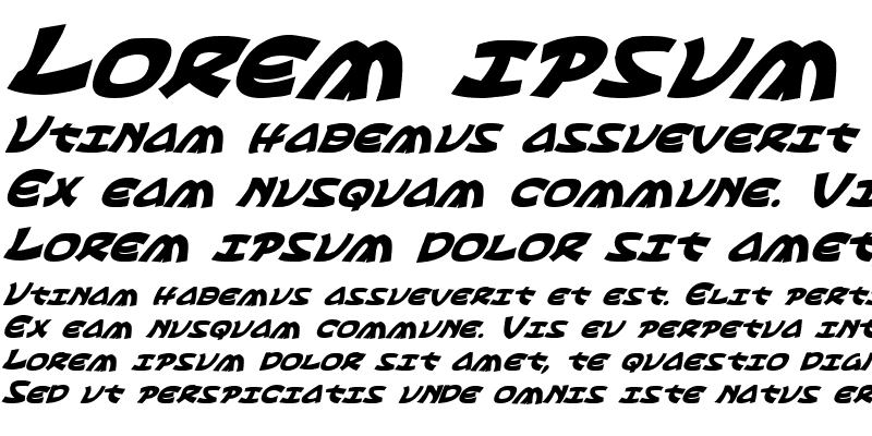 Sample of Ephesian Bold Italic Bold Italic