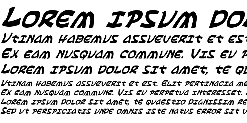 Sample of Ephesian Condensed Italic Condensed Italic
