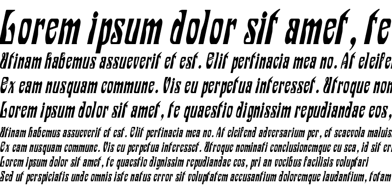 Sample of Epic Condensed Italic