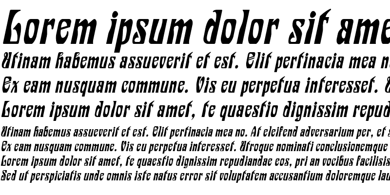 Sample of Epic Italic