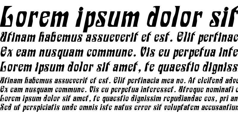 Sample of Epic Wide Italic