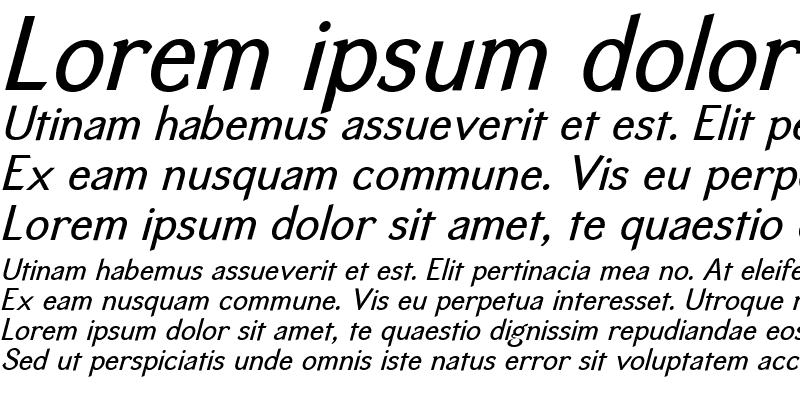Sample of EquipoizeSans Italic