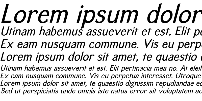 Sample of EquipoizeSans Regular Italic