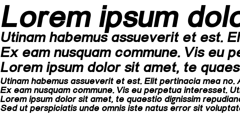 Sample of ER Univers 866 Bold Italic