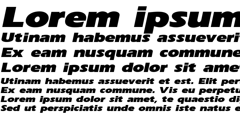 Sample of ErgoeBlackExpanded Italic