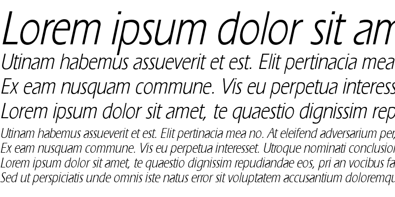 Sample of ErgoeCondensed Italic