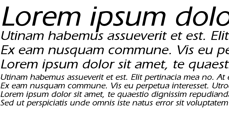 Sample of ErgoeMedium Italic