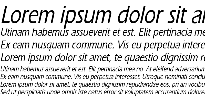 Sample of ErgoeMediumCondensed Italic