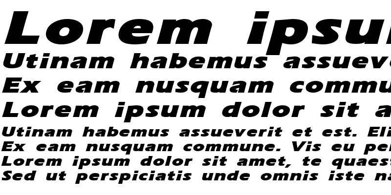 Sample of ErgoeMildBlackExpanded Italic