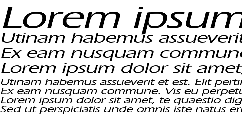 Sample of Eric Extended Italic