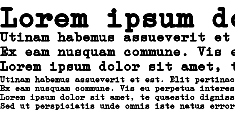 Sample of Erica Type Bold