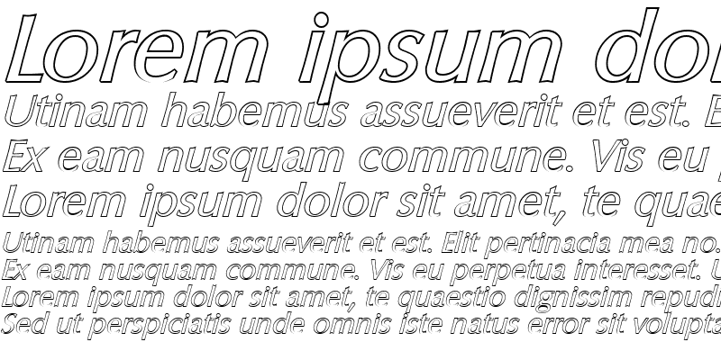 Sample of EricBeckerOutline Italic