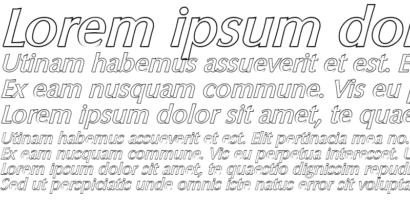 Sample of EricBeckerOutline-Medium Italic