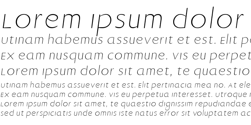 Sample of EricSans Italic