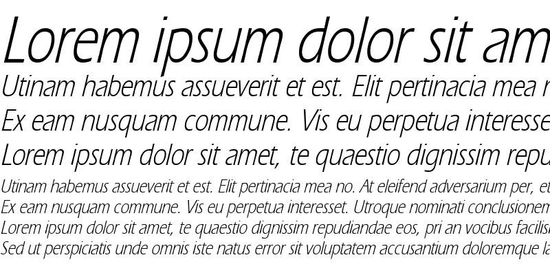 Sample of EricThin Italic