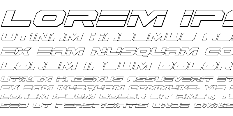 Sample of Eridanus 3D Italic Italic