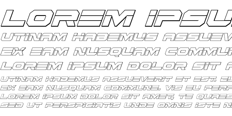 Sample of Eridanus Condensed 3D Italic Condensed Italic